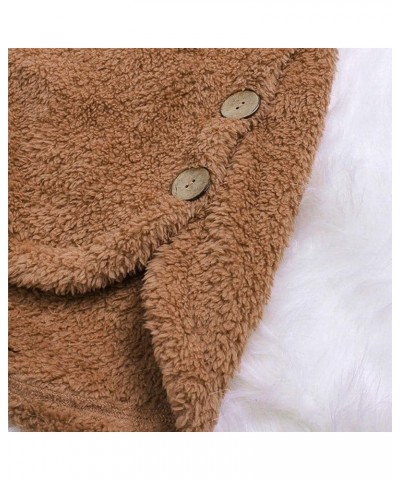 Fall Jackets for Women Fashion Dressy Fluffy Fleece Hoodie Long Button Coat 2023 Fashion Fall Winter Coats Yellow $4.50 Jackets