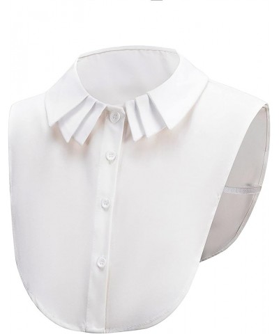 White Fake Collar Dickey False Collar Detachable Lapel Shirt Fake False Collar for Women Girls C-white $9.34 Blouses