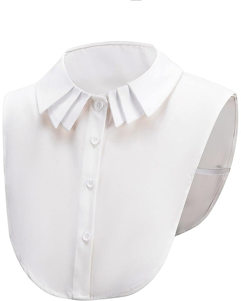 White Fake Collar Dickey False Collar Detachable Lapel Shirt Fake False Collar for Women Girls C-white $9.34 Blouses