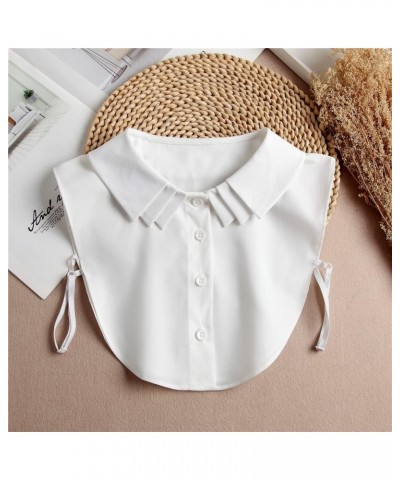 White Fake Collar Dickey False Collar Detachable Lapel Shirt Fake False Collar for Women Girls C-white $9.34 Blouses