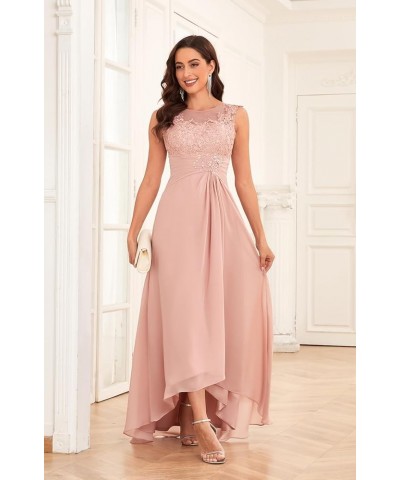 Tea Length Mother of The Bride Dresses for Wedding Lace Appliques Formal Dresses Evening Gowns Navy Blue $49.39 Dresses