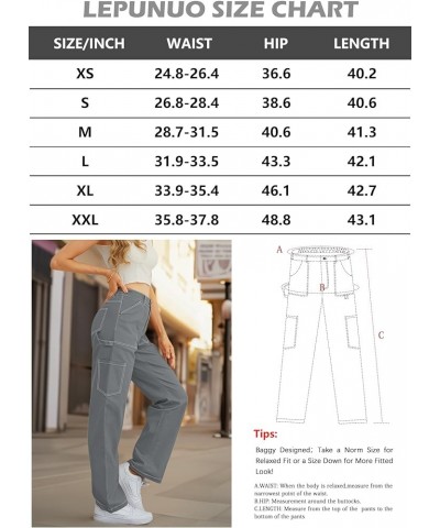 Cargo Pants Women High Waisted Wide Leg Casual Pants Baggy Stretchy Trousers Y2K Streetwear with 6 Pockets Blue Grey $18.62 P...