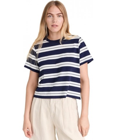 Women's Stripe Bella Tee Vintage Jersey Savvy Stripe Dark Nightfall $9.32 T-Shirts