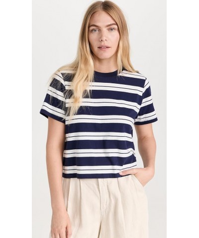 Women's Stripe Bella Tee Vintage Jersey Savvy Stripe Dark Nightfall $9.32 T-Shirts