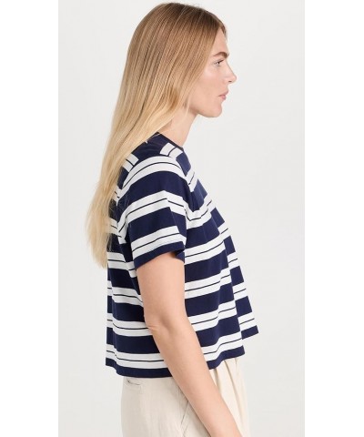 Women's Stripe Bella Tee Vintage Jersey Savvy Stripe Dark Nightfall $9.32 T-Shirts