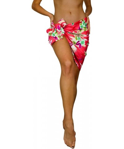 Hawaiian Sarong Pareo Beach Wrap for Women Funky Casual Bikini Cover Up Very Loud Swimsuit Flamingos Print Cover-up Flamingos...