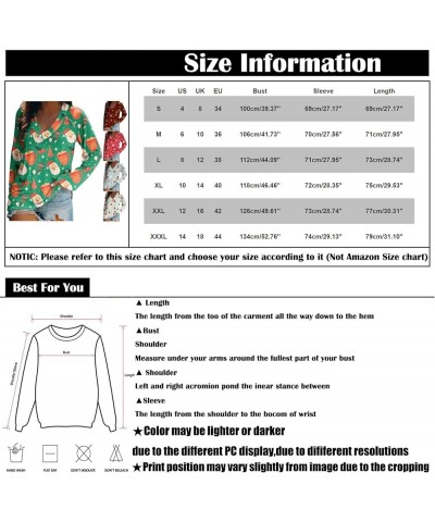 Long Sleeve Shirts for Women Christmas Cute Print V-Neck Oversized T-Shirts Casual Loose Comfye Sweatshirt Pullover C Black $...