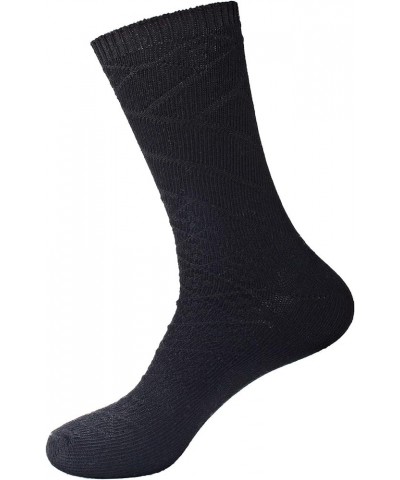 Soft Warm Crew Boot Slouch Socks for Women, Ladies and Girls, Vintage Cabin Tube Socks Pattern Design Black $11.19 Activewear