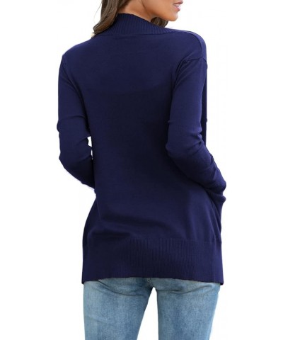 Women's Cardigans with Pockets Casual Lightweight Open Front Cardigan Sweaters for Women (S-2XL) Navy Blue $17.48 Sweaters