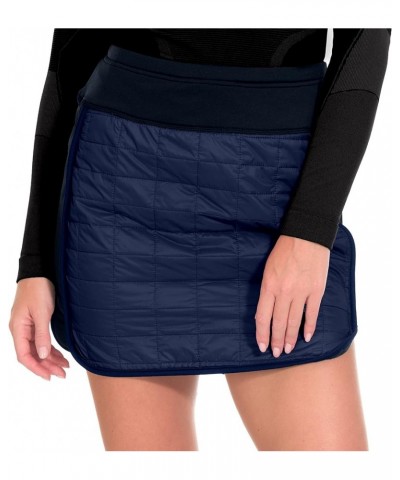 Women's Lightweight Puffer Sport Skorts Warm Quilted Skirt Outdoors Hiking Running A Navy Blue $21.41 Skorts