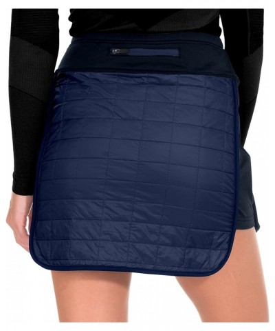 Women's Lightweight Puffer Sport Skorts Warm Quilted Skirt Outdoors Hiking Running A Navy Blue $21.41 Skorts