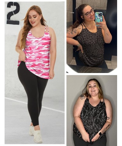 Women's Plus Size Workout Tank Tops Racerback Loose Fit Sport Athletic Tops Yoga Running Summer Shirts Dd_pink Camo $12.99 Ac...