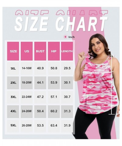 Women's Plus Size Workout Tank Tops Racerback Loose Fit Sport Athletic Tops Yoga Running Summer Shirts Dd_pink Camo $12.99 Ac...