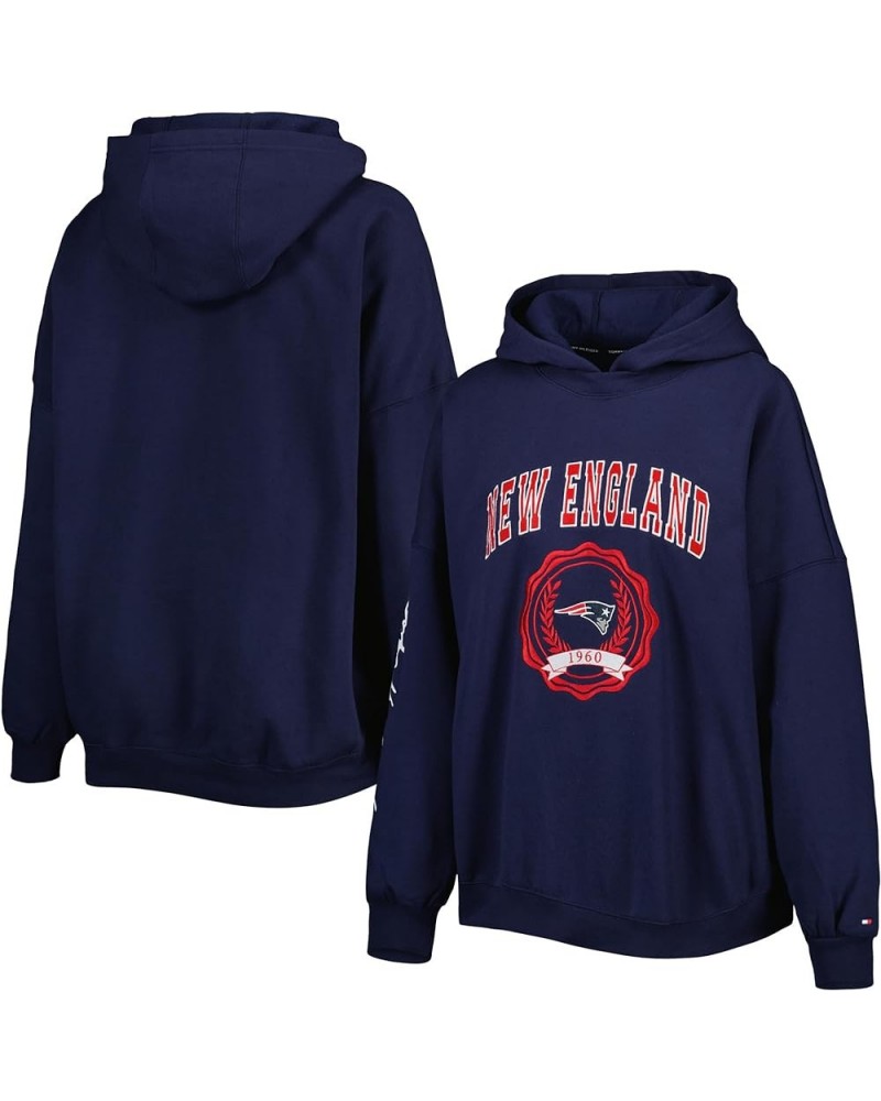 Women's NFL Becca Drop Shoulder Pullover Hoodie New England Patriots, Navy Small $52.24 Hoodies & Sweatshirts