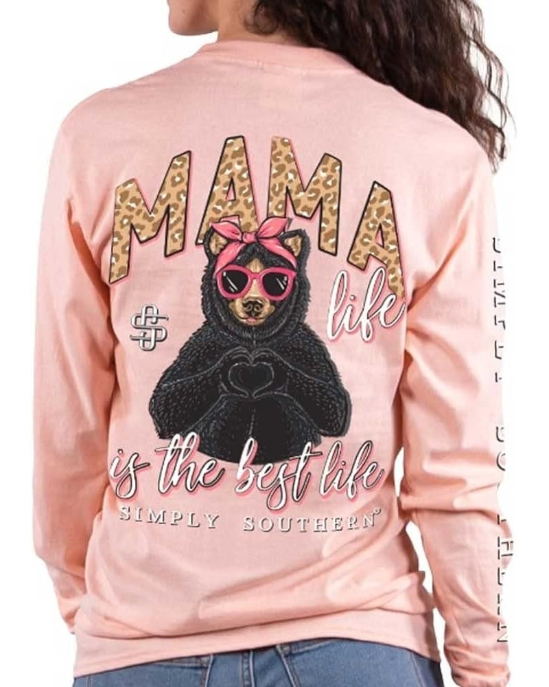 Women's Mama Life is The Best Life Long Sleeve Shirt Reef $16.98 T-Shirts