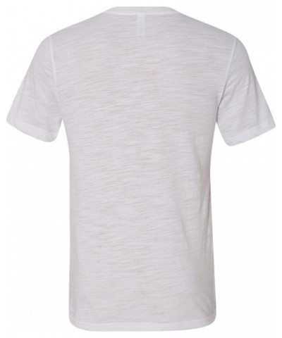 Men's Comfortable V-Neck Soft Fitted Jersey T-Shirt White Slub $7.82 T-Shirts