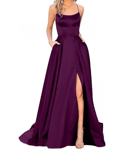 Formal Dress for Wedding Guest Women Sexy Satin Corset Maxi Dress Push up Ruched Evening Party Long Dresses A-05 Hot Pink $12...