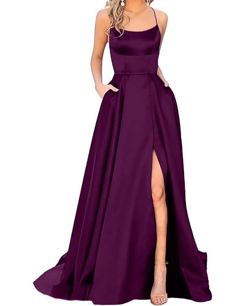 Formal Dress for Wedding Guest Women Sexy Satin Corset Maxi Dress Push up Ruched Evening Party Long Dresses A-05 Hot Pink $12...