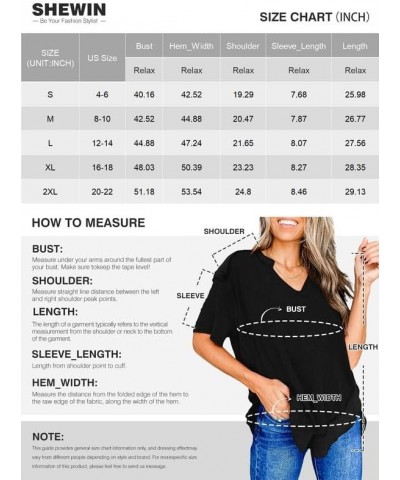 Women's Fashion Oversized T Shirts Casual Short Sleeve Henley Neck Summer Tops Tees Black $15.29 T-Shirts