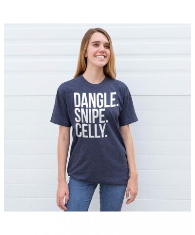 Hockey Short Sleeve T-Shirt | Dangle Snipe Celly Words | Multiple Colors | Adult Sizes Youth Navy $15.18 T-Shirts