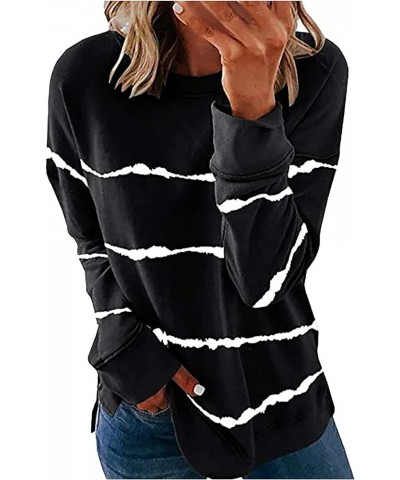 Sweatshirt for Women Crewneck Long Sleeve Shirts Loose Fit Basic Tops Pullover Casual Blouses Fall Fashion Clothes A-black $7...