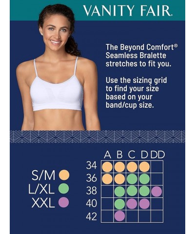 Women's Beyond Comfort Bra Seamless Padded Bralette (S-2XL) 2 Pack - Grey/White $14.43 Lingerie