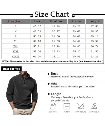 2024 Men's Sweaters 1/4 Zip Up Casual Turtleneck Pullover Polo Slim Fit Sweaters Long Sleeve Thermal Sweatshirts 04-army Gree...