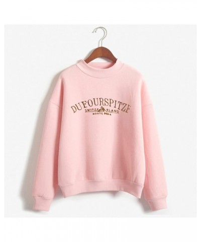 Ladies Sweatshirts Without Hoods Women O-Neck Solid Sweatshirt Soft Lightweight Long Sleeve Shirts A1-pink $4.58 Hoodies & Sw...