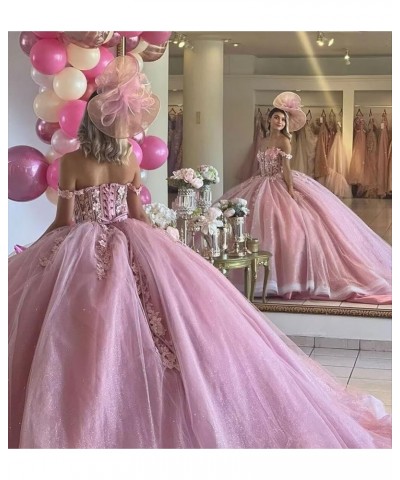 Off The Shoulder Quinceanera Dresses Ball Gown Puffy Sweet 16 Dresses for Teens Lace 15 Dresses for Quinceanera Dusty Purple ...