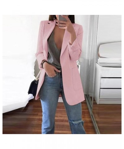 Women's Casual Blazers Open Front Long Sleeve Outerwear Fashion Solid Color Cardigan Crop Slim Fitting Blazer Coats for Women...