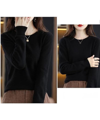 Cashmere Sweater 100% Cashmere Sweaters for Women Women's Soft Cozy Pullover Warm Knit Round Neck Cashmere Sweater Blue $17.6...