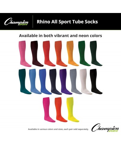 Rhino All Sport Athletic Socks - Multiple Sizes and Colors 10-13 (Large) Gray $7.35 Socks