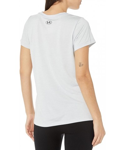 Women's Tech Twist Script Short Sleeve T-Shirt (014) Halo Gray Medium Heather / Black / Downpour Gray $13.33 Activewear