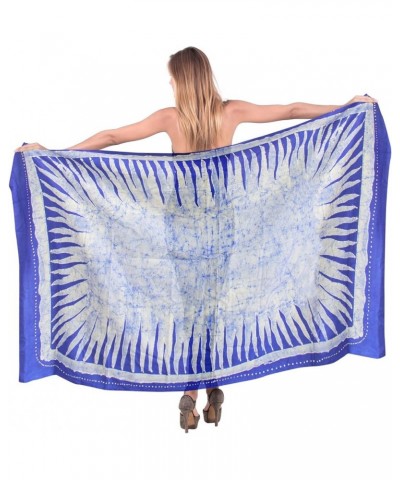 Women's Bikini Wraps Beach Wrap Sarong Cover up Skirt Bathing Suit Swimsuit Cover Ups for Swimwear Women Blue_p358 $9.00 Swim...