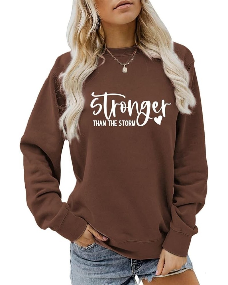 Stronger than the storm Women's Fun Letter Fall/Winter Sweatshirt Women's Casual Love Pattern Top 5 $15.37 Hoodies & Sweatshirts