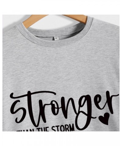 Stronger than the storm Women's Fun Letter Fall/Winter Sweatshirt Women's Casual Love Pattern Top 5 $15.37 Hoodies & Sweatshirts