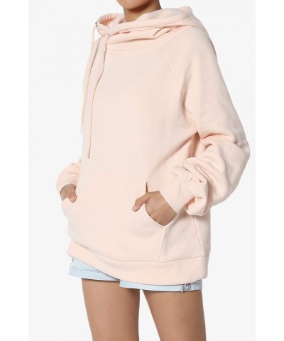 Side Drawstring Cozy Fleece Relaxed Fit Hooded Pullover Sweatshirts Dusty Blush $14.28 Hoodies & Sweatshirts