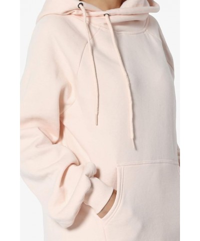 Side Drawstring Cozy Fleece Relaxed Fit Hooded Pullover Sweatshirts Dusty Blush $14.28 Hoodies & Sweatshirts