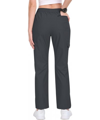 Women's Cargo Hiking Pants with Pockets Athletic Capris Pants for Women Quick Dry Lightweight Water Resistant B02 Dark Grey $...