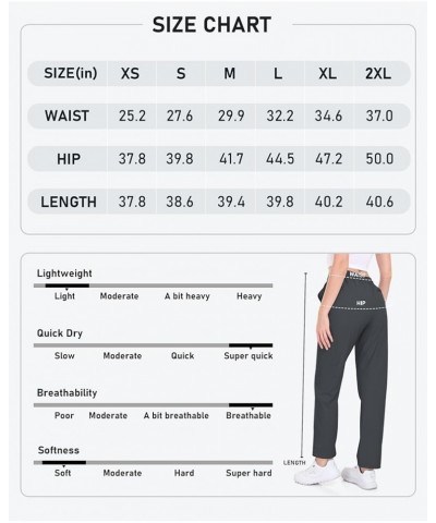 Women's Cargo Hiking Pants with Pockets Athletic Capris Pants for Women Quick Dry Lightweight Water Resistant B02 Dark Grey $...