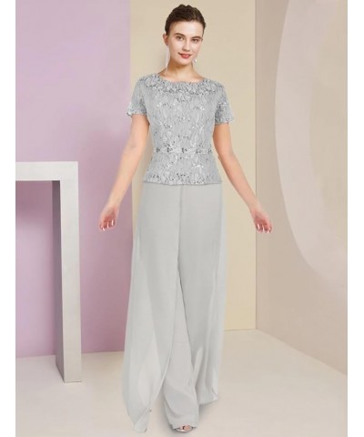 Mother of The Bride Pantsuits Jumpsuits with Jacket Chiffon Wedding Guest Dresses for Women Formal Evening Gowns Long Stormy ...