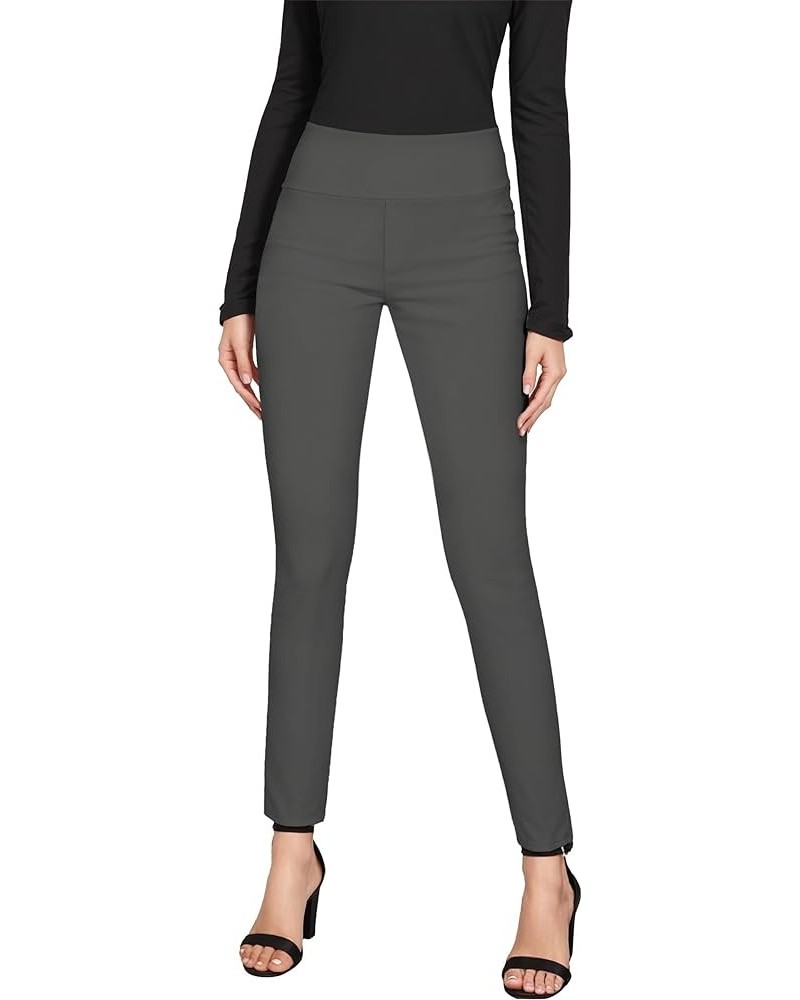 Women‘s Super Comfy Ultra Stretch with Full Elastic Waist Pull On Millennium Twill Pants Charcoal $13.48 Pants