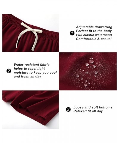 Women's Hiking Cargo Shorts Quick Dry Lightweight Shorts for Women Golf Travel Athletic Shorts Wine Red $11.20 Shorts