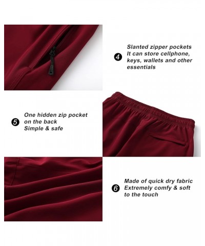 Women's Hiking Cargo Shorts Quick Dry Lightweight Shorts for Women Golf Travel Athletic Shorts Wine Red $11.20 Shorts