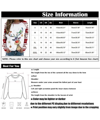 Ugly Christmas Sweaters For Women,Long Sleeve Shirts Fashion Casual Cute Blouse Plus Size Tops Crewneck Sweatshirts C Green $...