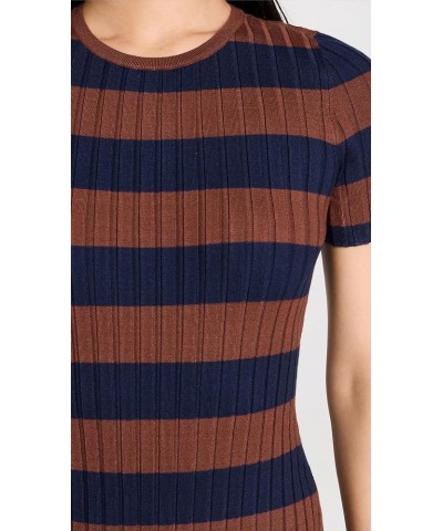 Women's Ribbed Midi Sweater Dress in Stripe Fresh Blueberry $29.90 Dresses