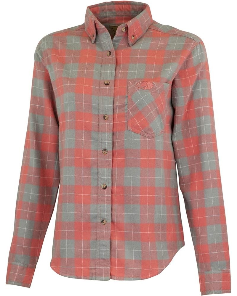 Women's Petite Flannel, Buffalo Plaid Shirts Coral Buffalo Check $14.74 Blouses