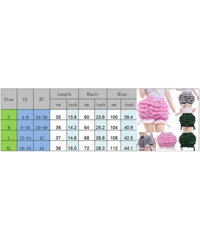 Womens Y2k Cute Lace Layered Shorts Soft Ruffle Plaid Elastic Bottoms Fairy Teens egirls Outfits Gray $5.00 Shorts