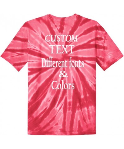 Customized Tie Dye T-Shirt for Youth Personalize with Your Any Own Text Red $18.89 T-Shirts