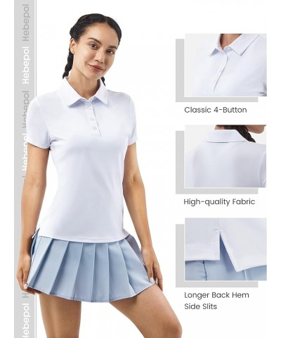 Women's Golf Polo Shirt Short Sleeve Summer Dressy Fit T-Shirt Breathable Quick-Dry Casual Sports Work Tennis Tops A White $1...